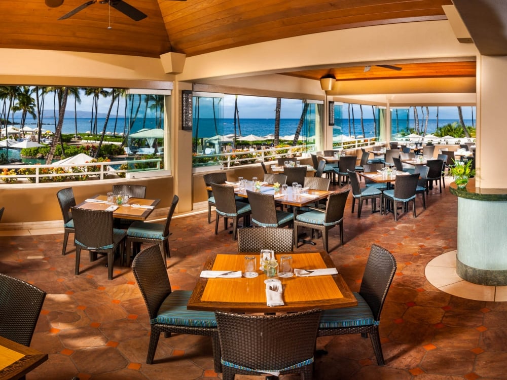 tables and chairs in Molokini dining area