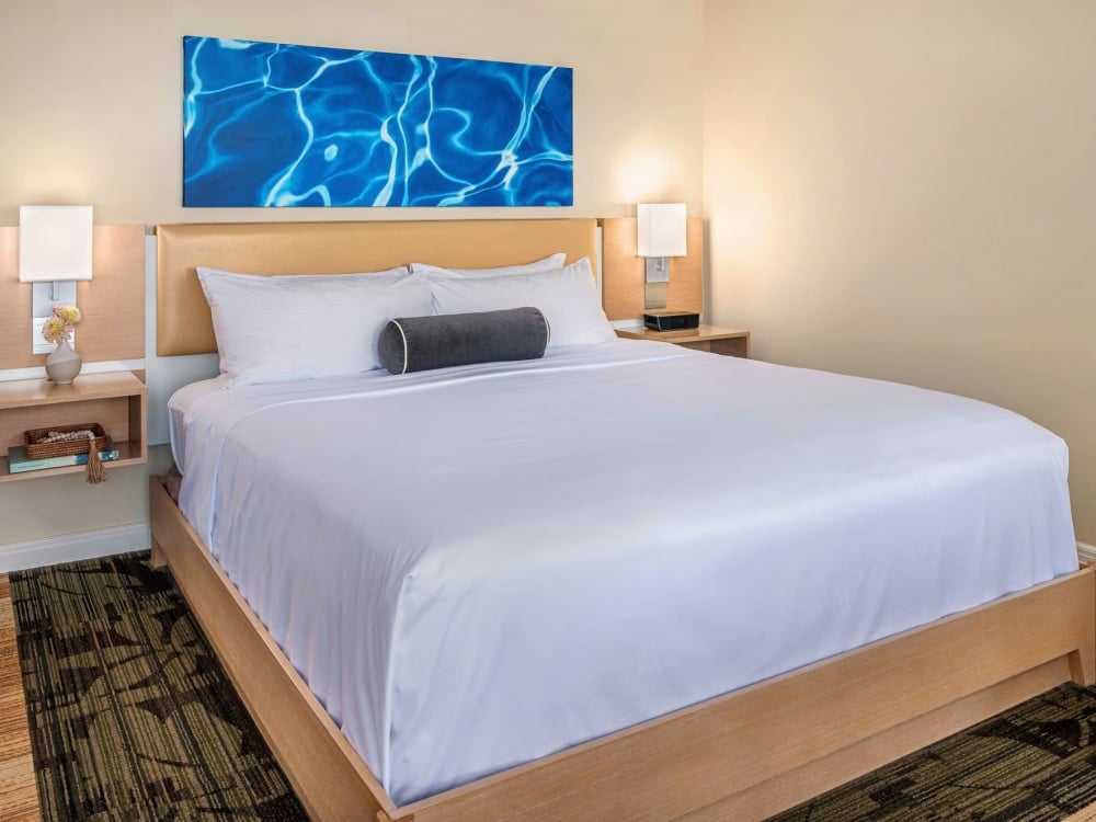 king bed with two bedside tables in Ocean View King