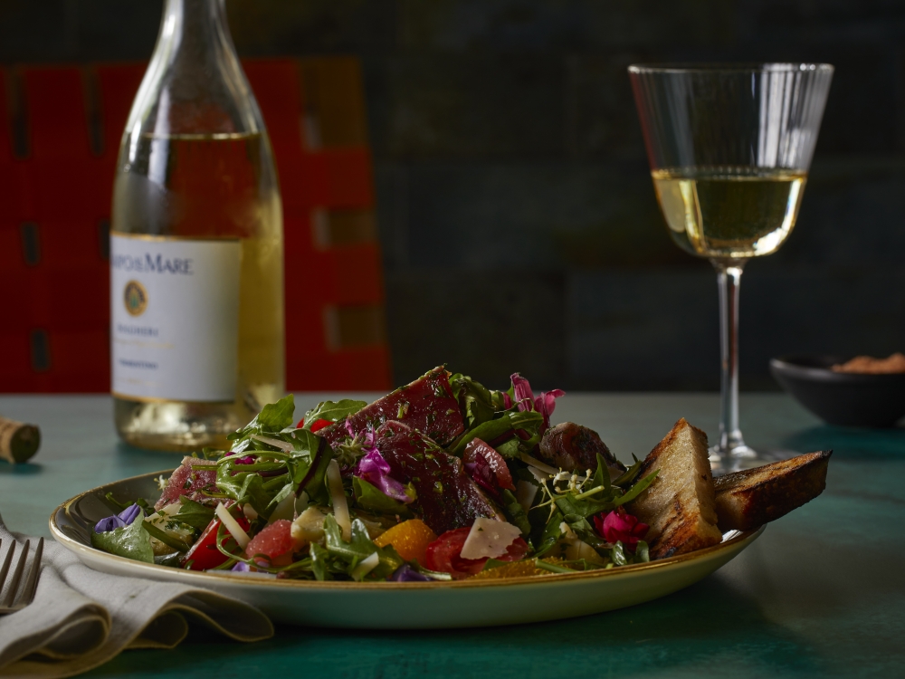 Wine pairing with Ahi salad