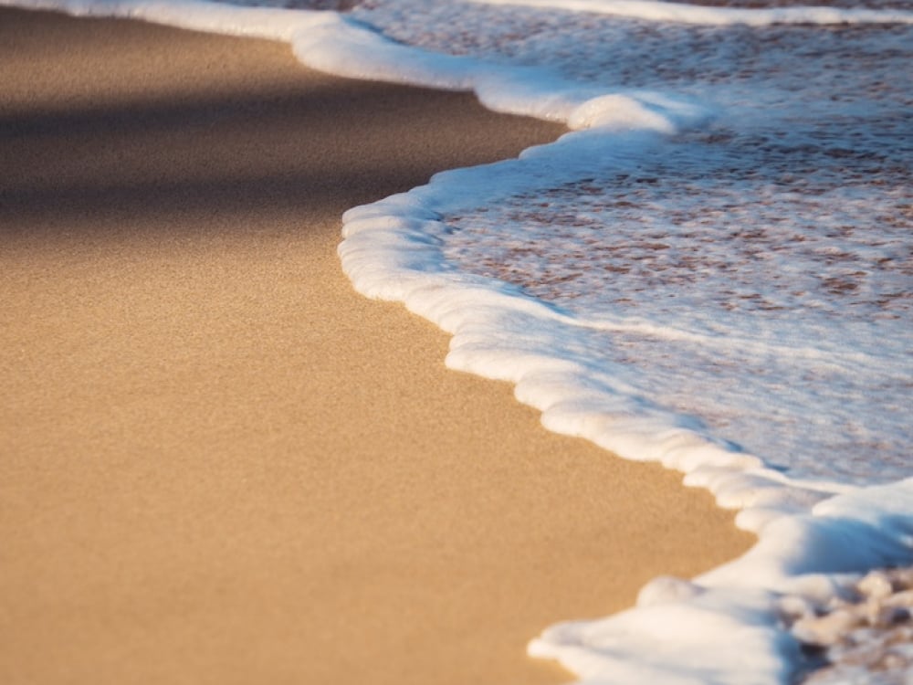 Gentle waves on a beach