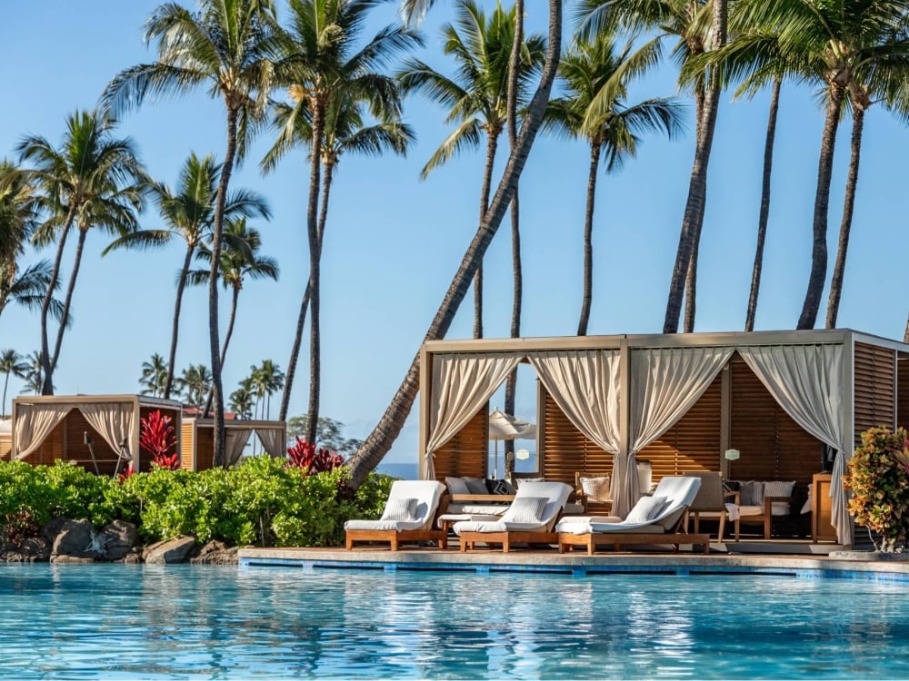 Pool and cabanas