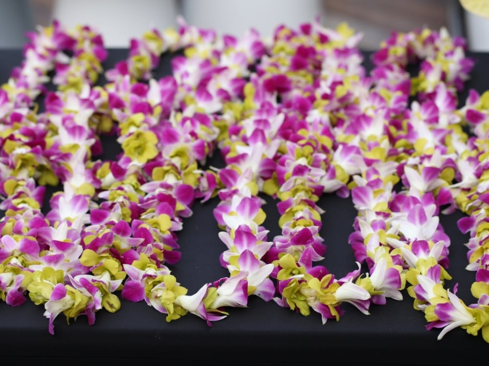 fresh flower leis