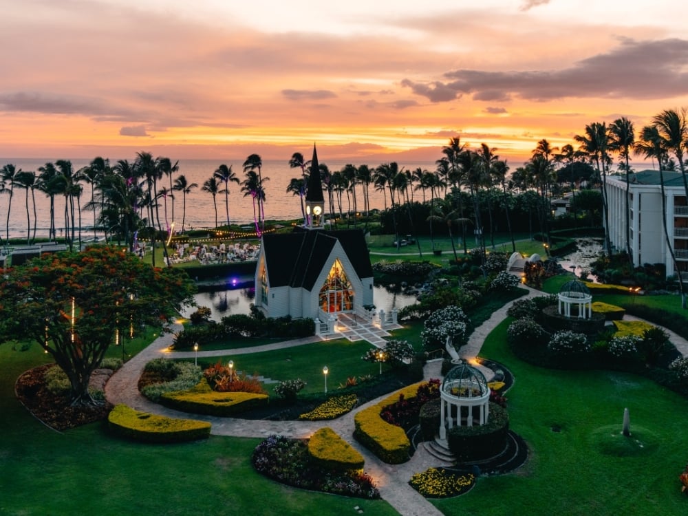 chapel sunset