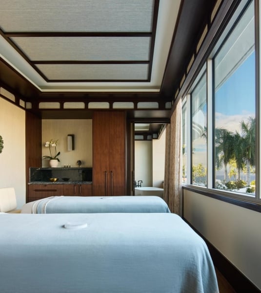 The view from a couples treatment room