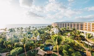 view overlooking the Grand Wailea resort