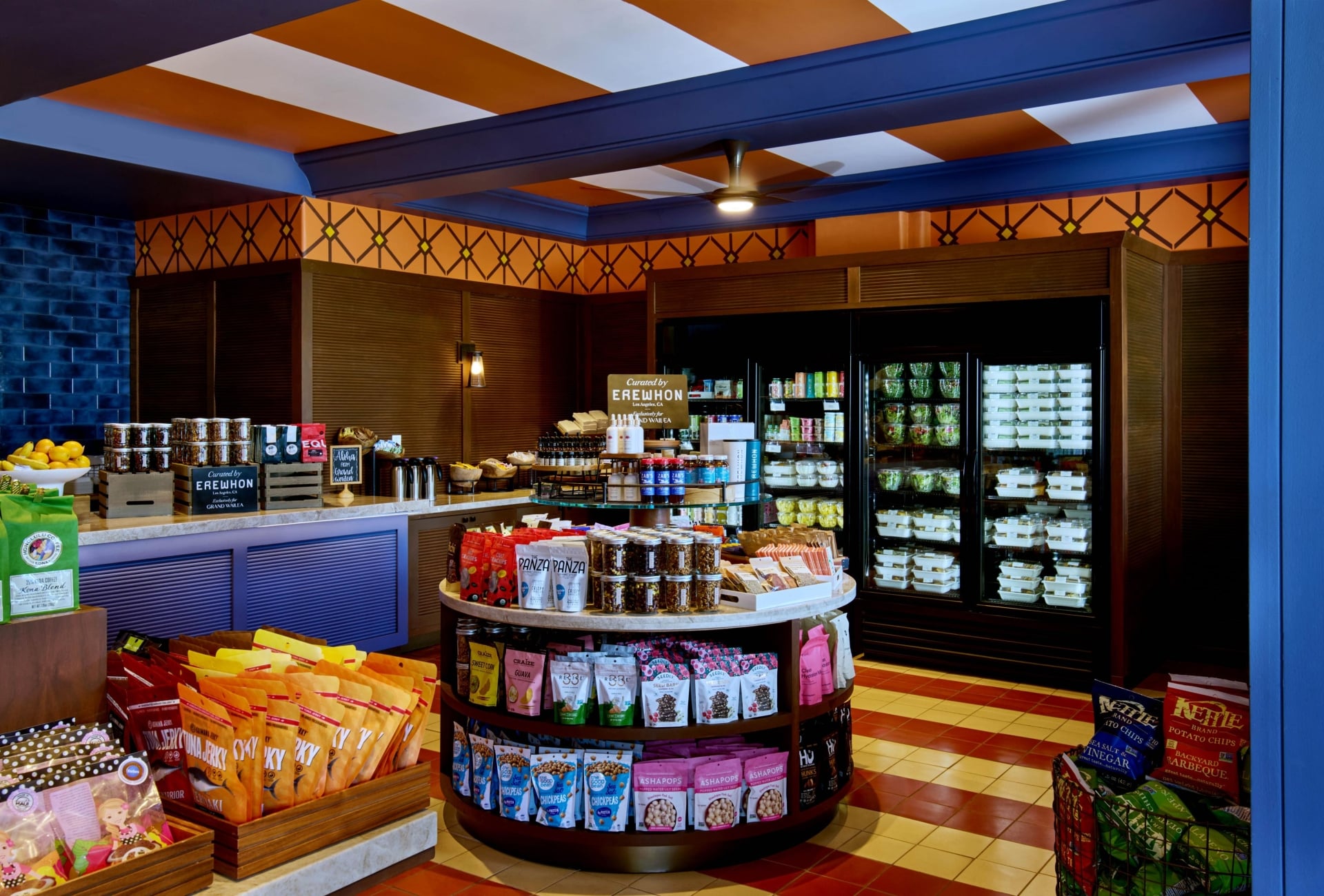 A shop showcasing all of Erewhon's products.