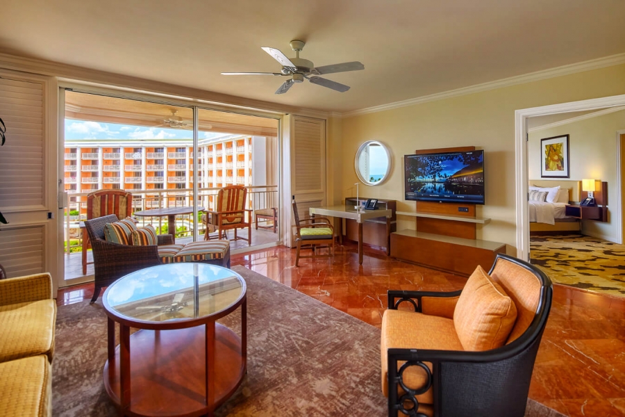 living room seating area in the Napua Suite