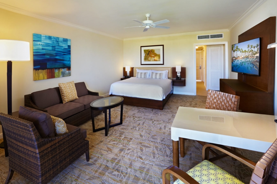 interior of Napua club bedroom with seating area