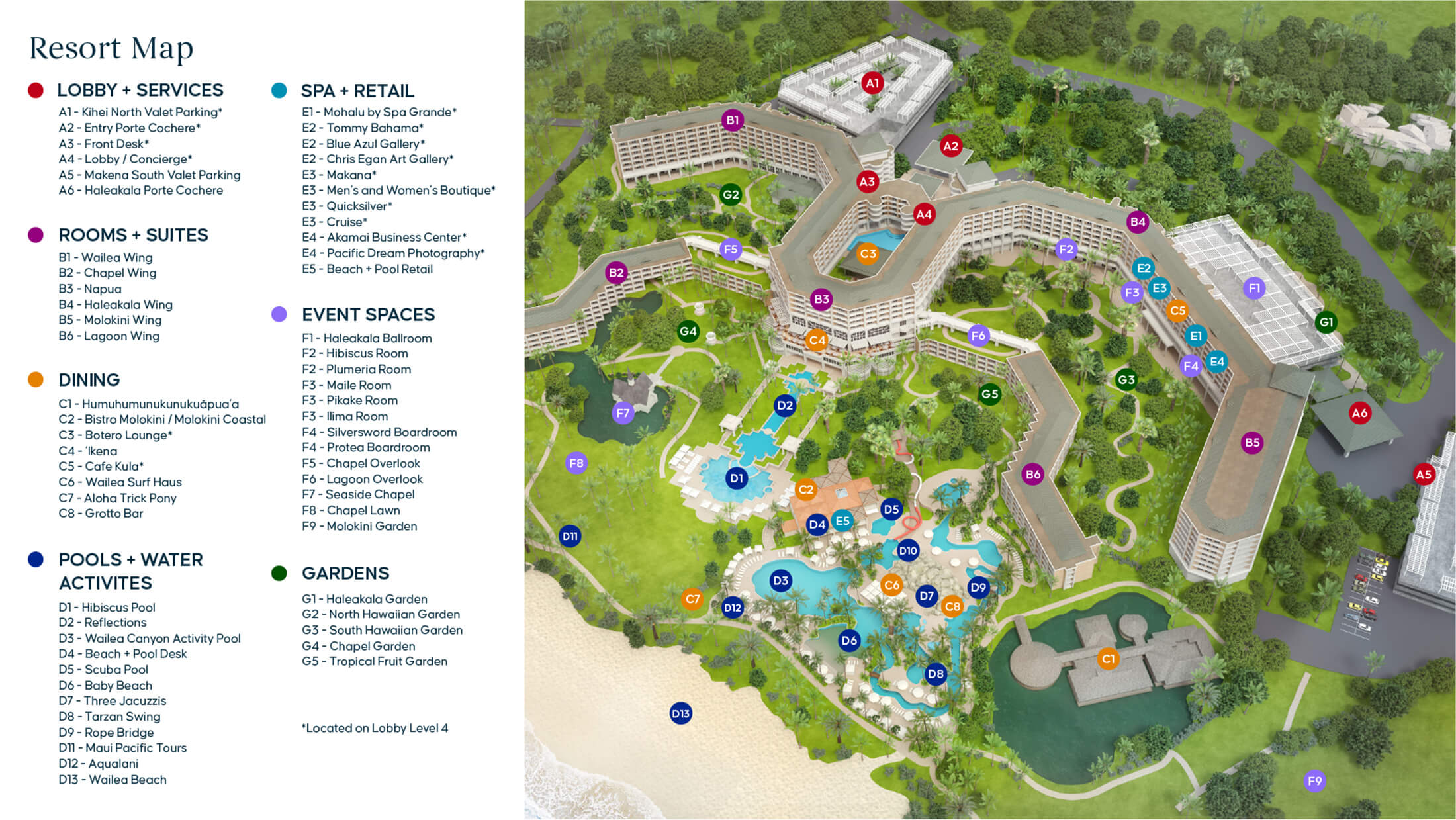 Grand Wailea Maui Map